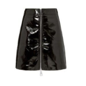Ronny Kobo Penelope Patent Mini Skirt - Size Small